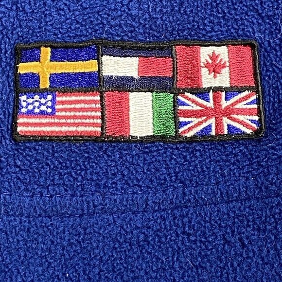 Vtg Tommy Hilfiger Outdoor Mens XL Jacket Striped 1/4 Zip Fleece Spellout Hoodie - Picture 4 of 16